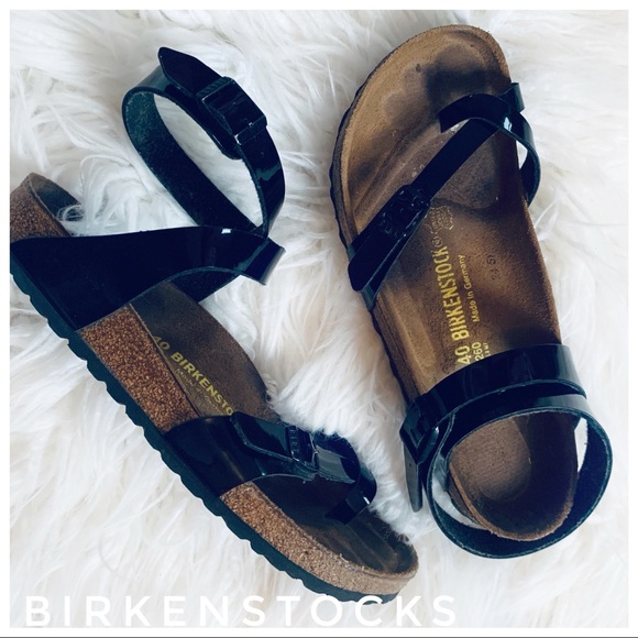 Birkenstock Shoes - BIRKENSTOCKS Yara Sandals Black parent Leather